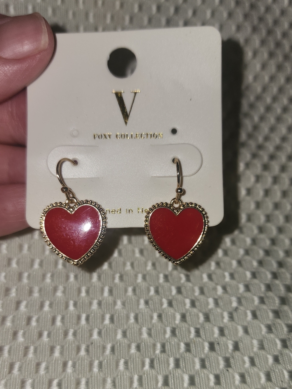 Red Heart Dangle Earrings